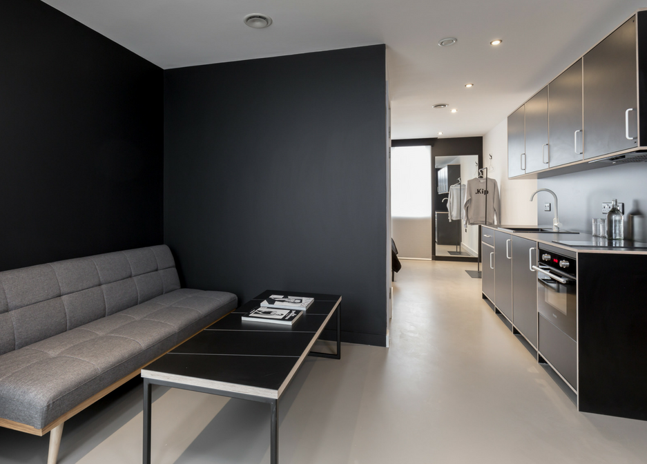 Kip Hackney - hotel room kitchen