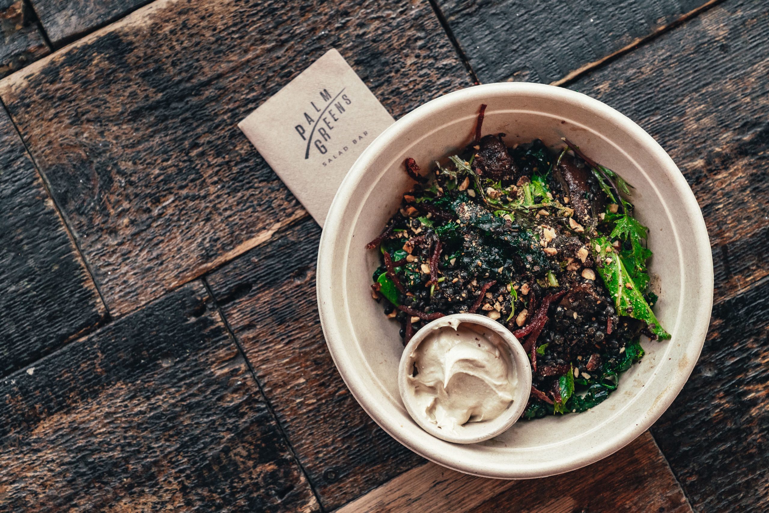 Palm Greens - miso mushroom salad