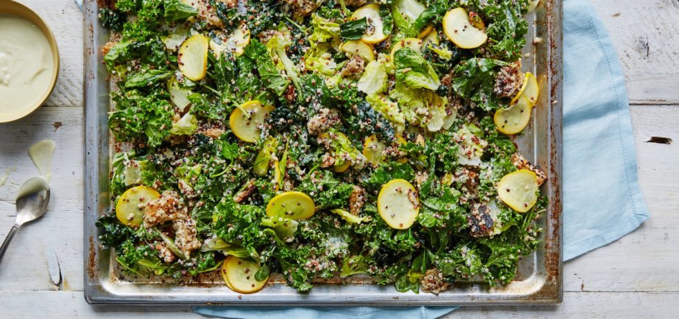 Palm greens-kale ceasar salad