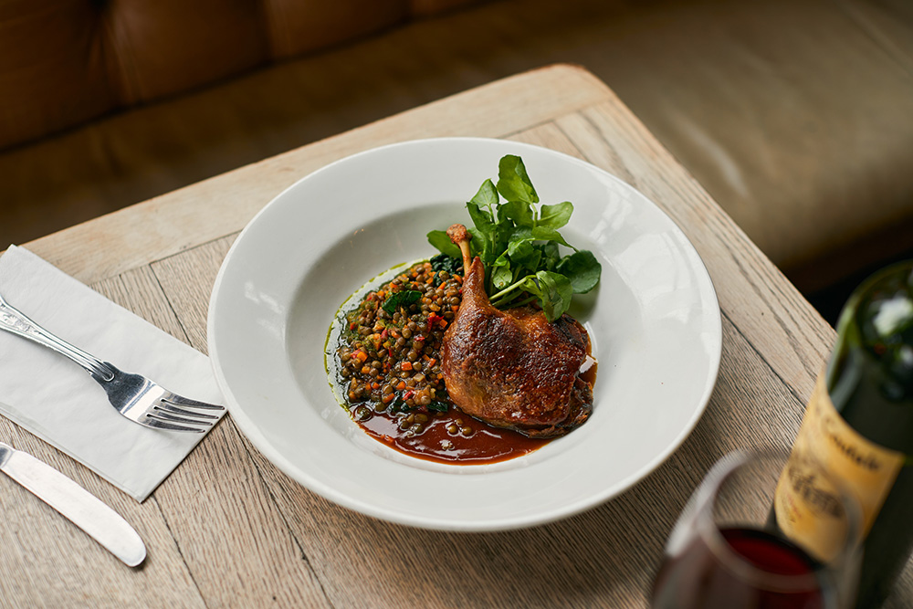confit duck three crowns pub