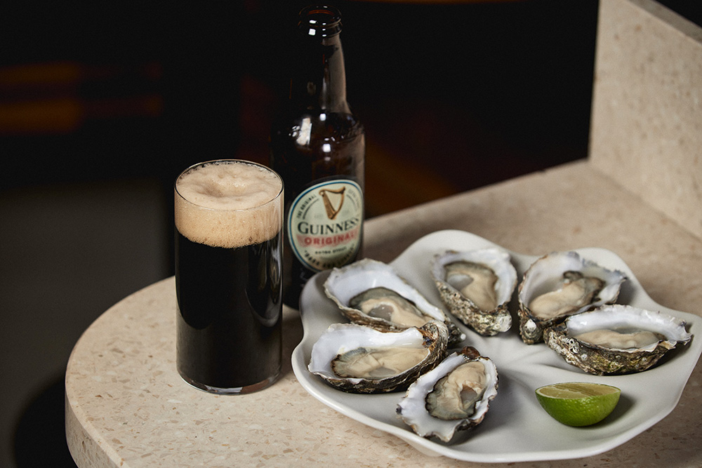 Guinness and oysters Pearly Queen