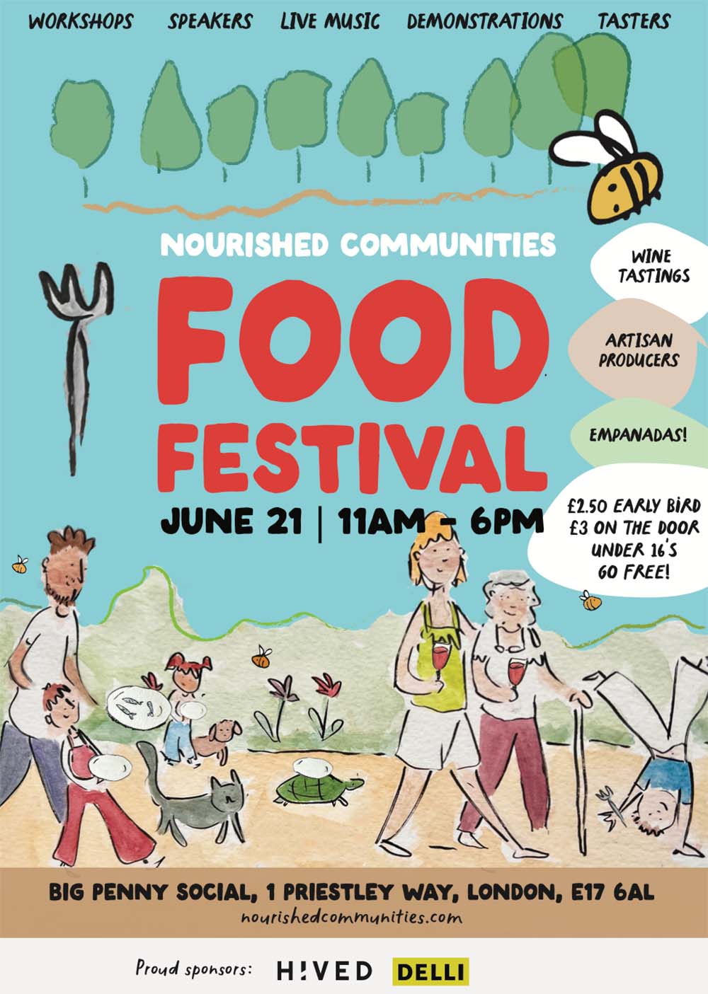 nourished communities food festival poster